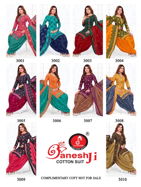 Ganeshji Bandhani Vol-3 cotton Printed Dress Material